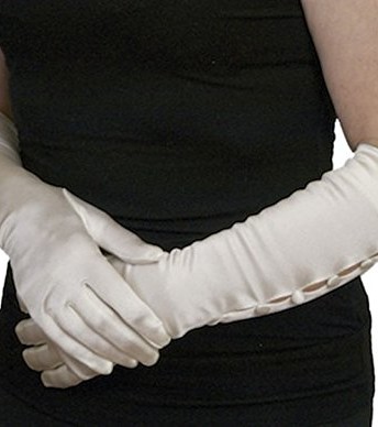 long cream gloves