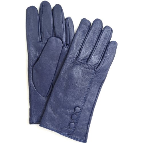 navy leather gloves ladies