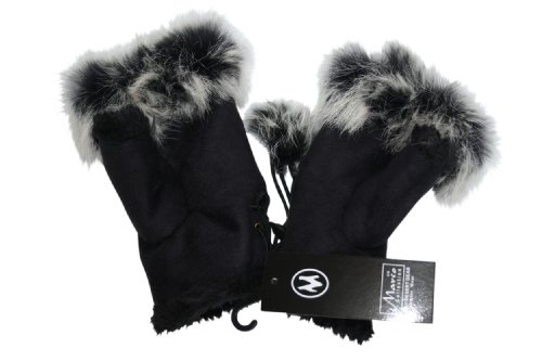 ladies fur mittens