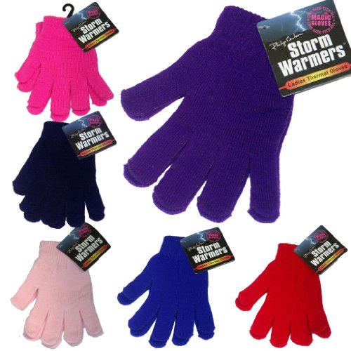 ladies navy thermal gloves