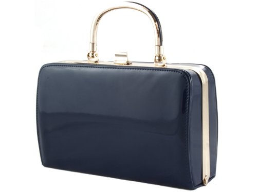 navy box clutch