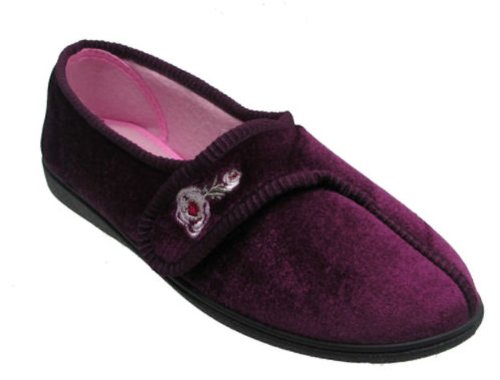WOMENS LUXURY COMFORT SLIPPERS WIDE FIT 