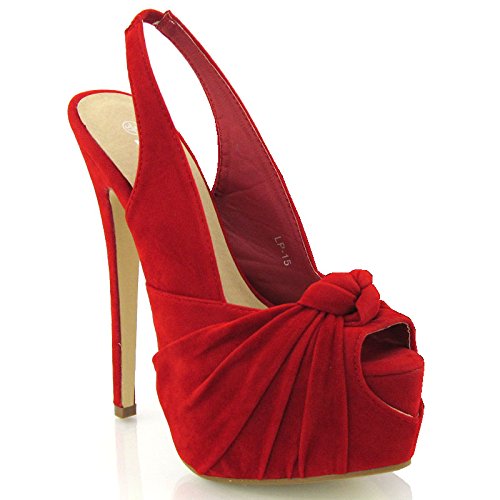red suede court shoes uk