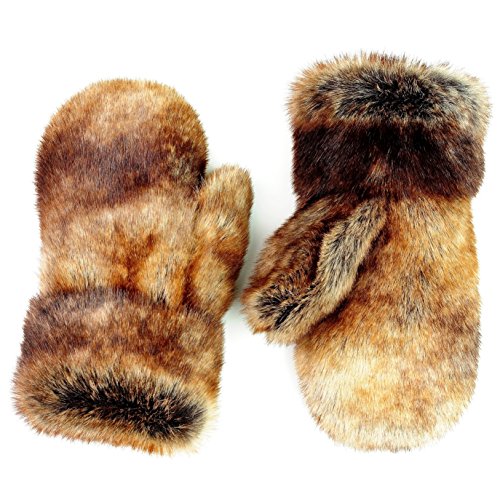 mittens with fur inside