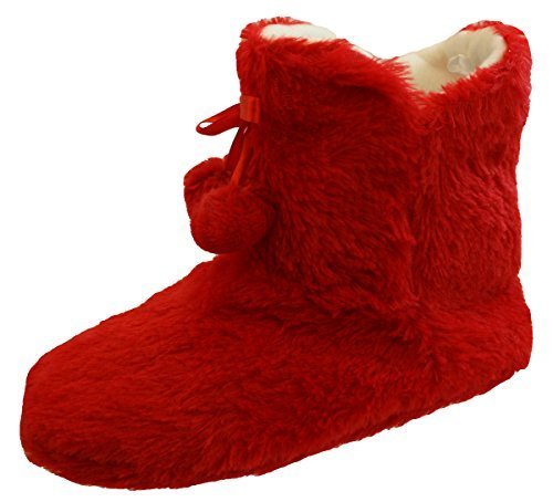 womens furry slipper boots