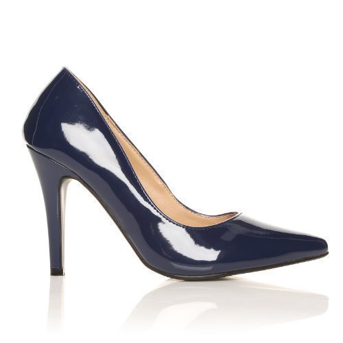 navy high heel court shoes