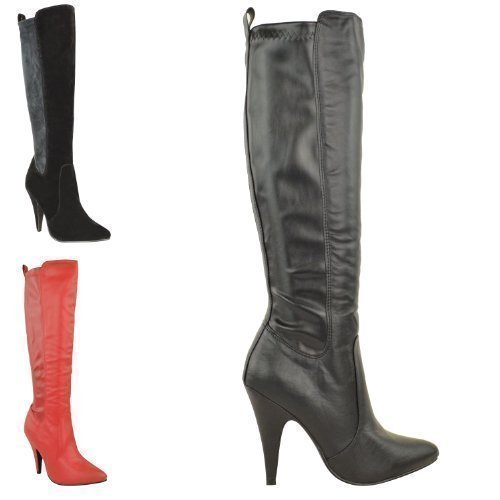 womens mid calf leather boots uk