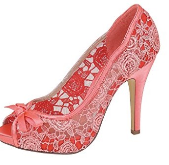 coral heels for wedding