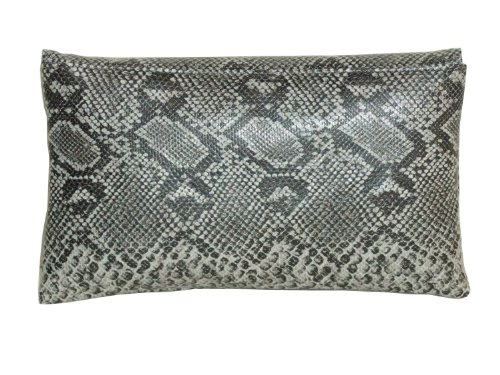 grey snakeskin clutch