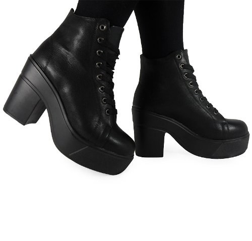 black block heel work shoes