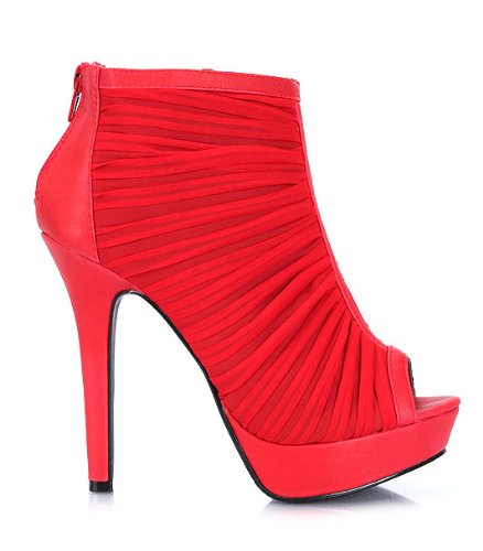 Qupid Shoes 5 inch red high heels 
