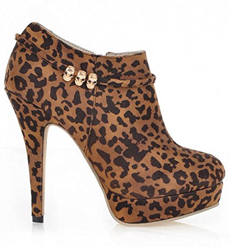 low heel leopard print boots