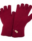 FLOSO-LadiesWomens-Winter-Fingerless-Gloves-One-Size-Burgundy-0-3