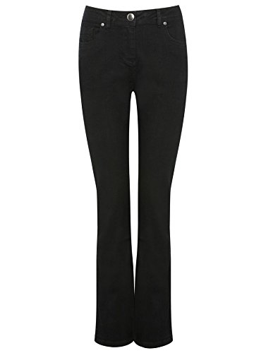 M&Co Ladies True Colour Backed Denim Bootcut Jeans Black 18 - Top ...
