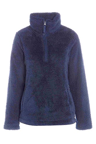 Marks & Spencer Fleece Cardigans Ladies Jacket Navy Blue - Top Fashion Shop