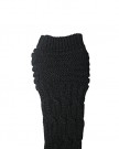 Womens-Winter-Long-Ribbed-Cable-Knit-Fingerless-Gloves-Hand-Warmers-one-size-Black-0-0