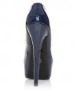 DONNA-Navy-Patent-PU-Leather-Stilleto-Very-High-Heel-Platform-Court-Shoes-Size-UK-4-EU-37-0-2
