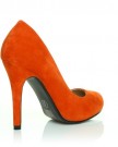 HILLARY-Orange-Faux-Suede-Stilleto-High-Heel-Classic-Court-Shoes-Size-UK-4-EU-37-0-1