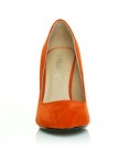 HILLARY-Orange-Faux-Suede-Stilleto-High-Heel-Classic-Court-Shoes-Size-UK-4-EU-37-0-3