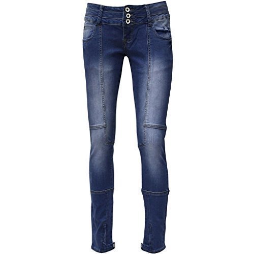 Womens Triple Buttom Faded Sectioned Jeans (H8902) - Top Fashion Shop